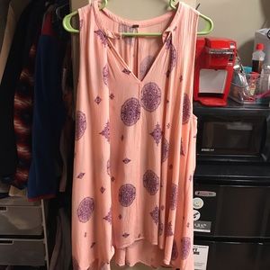 Light Pink Dress with Purple Pattern